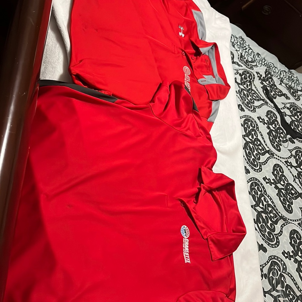 Red polo shirts what extra large